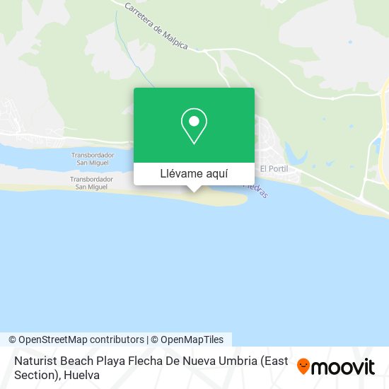 Mapa Naturist Beach Playa Flecha De Nueva Umbria (East Section)