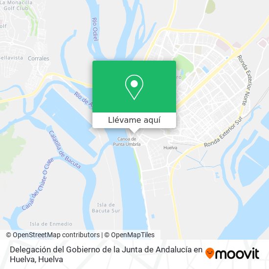 Mapa Delegación del Gobierno de la Junta de Andalucía en Huelva