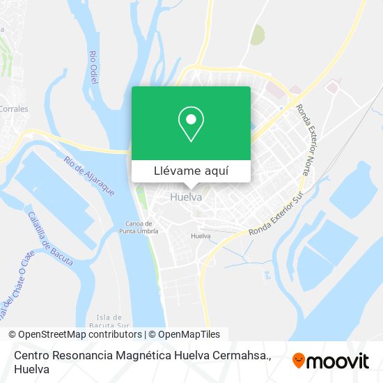 Mapa Centro Resonancia Magnética Huelva Cermahsa.