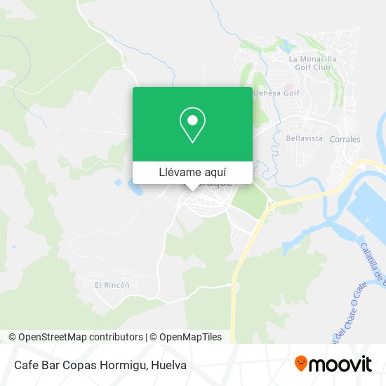 Mapa Cafe Bar Copas Hormigu