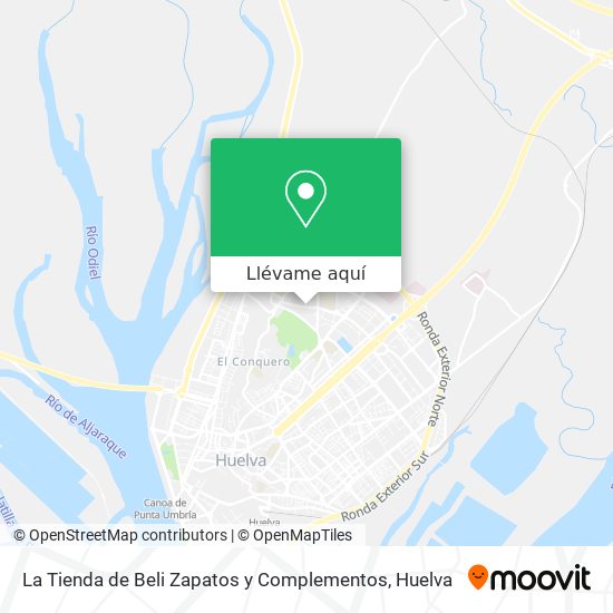 Mapa La Tienda de Beli Zapatos y Complementos
