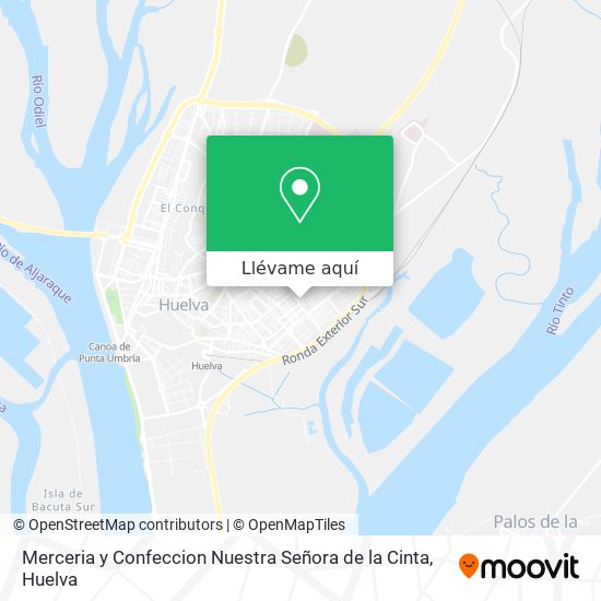 Mapa Merceria y Confeccion Nuestra Señora de la Cinta