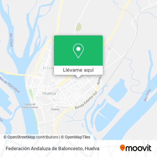 Mapa Federación Andaluza de Baloncesto