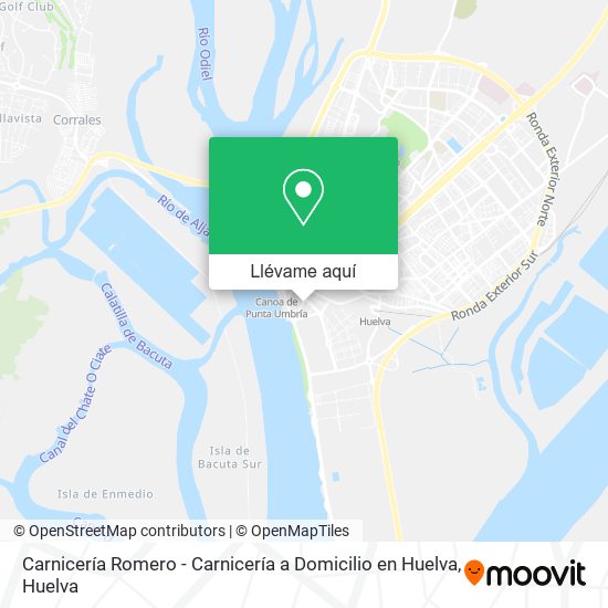 Mapa Carnicería Romero - Carnicería a Domicilio en Huelva