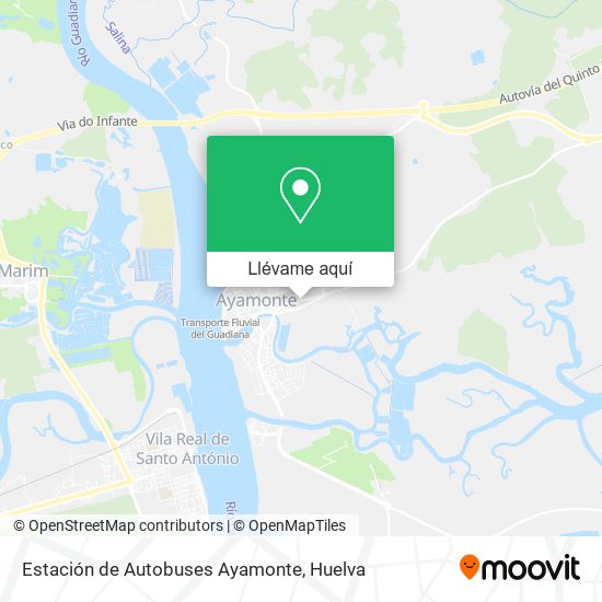 Mapa Estación de Autobuses Ayamonte