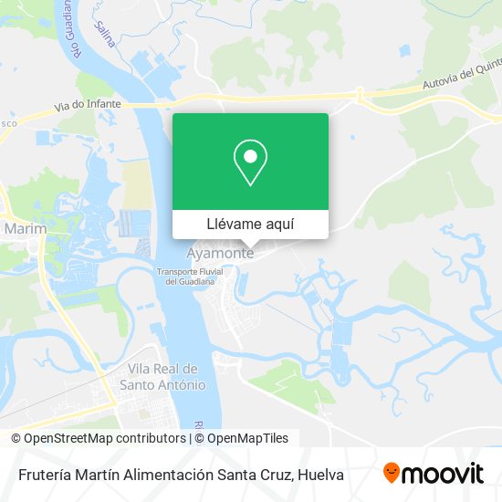 Mapa Frutería Martín Alimentación Santa Cruz