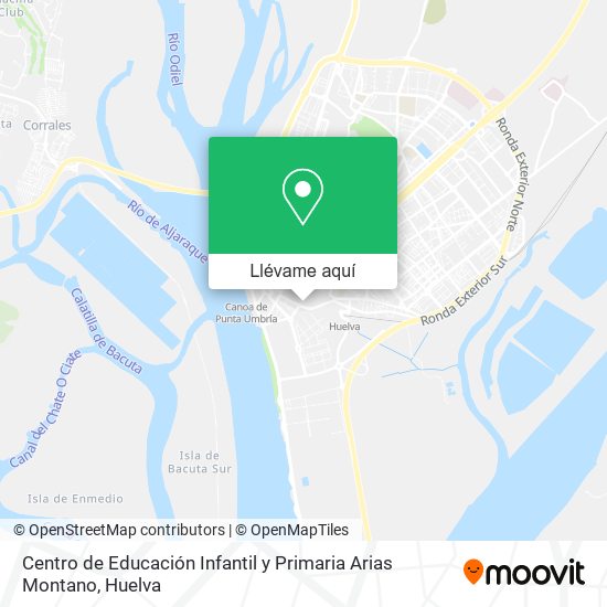 Mapa Centro de Educación Infantil y Primaria Arias Montano