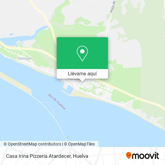 Mapa Casa Irina Pizzería Atardecer