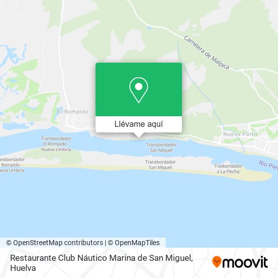 Mapa Restaurante Club Náutico Marina de San Miguel