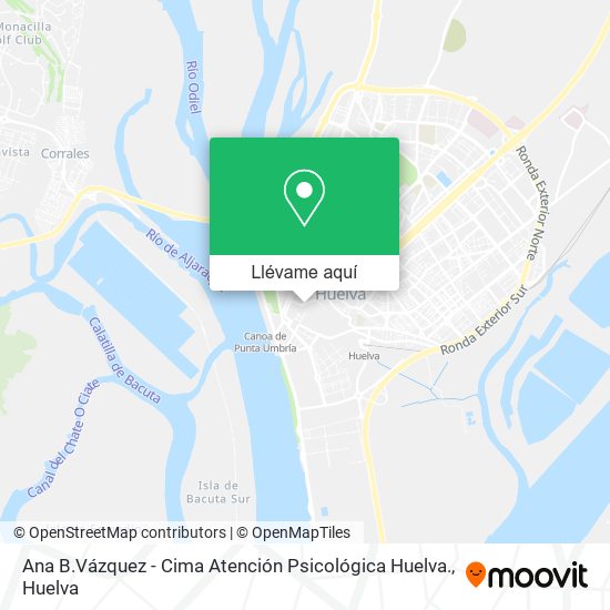 Mapa Ana B.Vázquez - Cima Atención Psicológica Huelva.