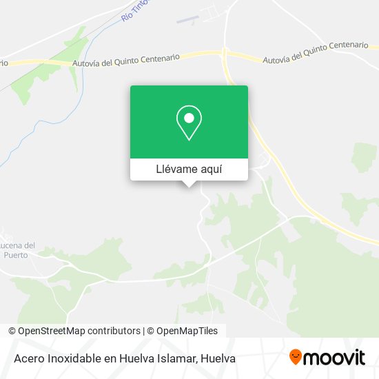 Mapa Acero Inoxidable en Huelva Islamar