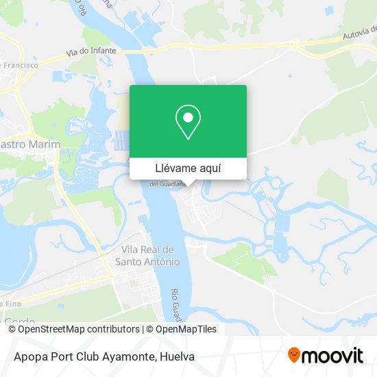 Mapa Apopa Port Club Ayamonte