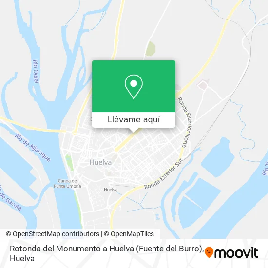 Mapa Rotonda del Monumento a Huelva (Fuente del Burro)
