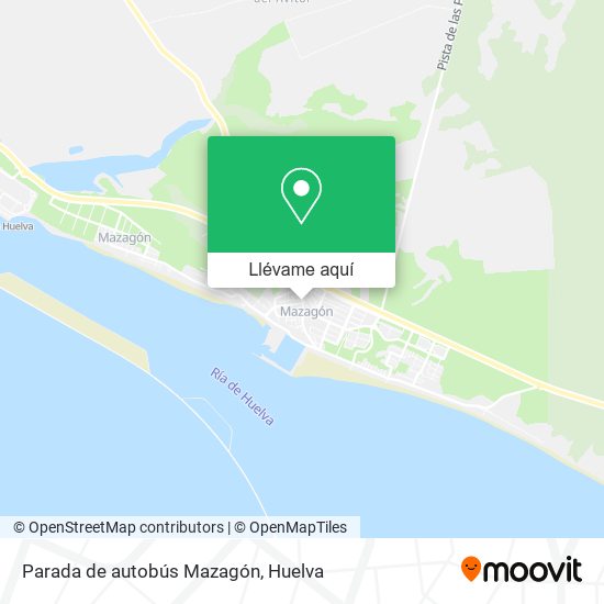 Mapa Parada de autobús Mazagón