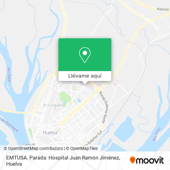 Mapa EMTUSA. Parada: Hospital Juan Ramón Jiménez