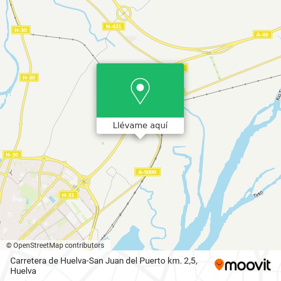 Mapa Carretera de Huelva-San Juan del Puerto km. 2,5
