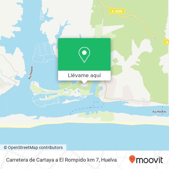 Mapa Carretera de Cartaya a El Rompido km 7