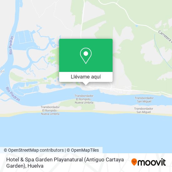 Mapa Hotel & Spa Garden Playanatural (Antiguo Cartaya Garden)