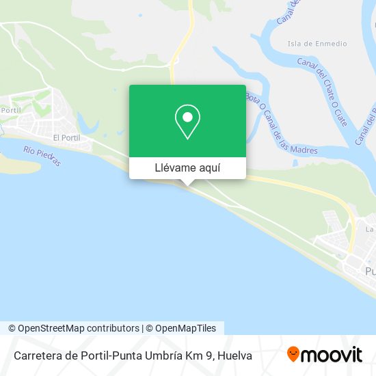Mapa Carretera de Portil-Punta Umbría Km 9