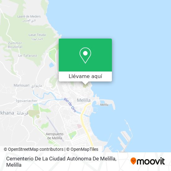 Mapa Cementerio De La Ciudad Autónoma De Melilla