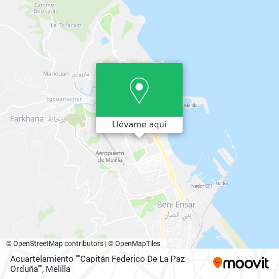 Mapa Acuartelamiento ""Capitán Federico De La Paz Orduña""