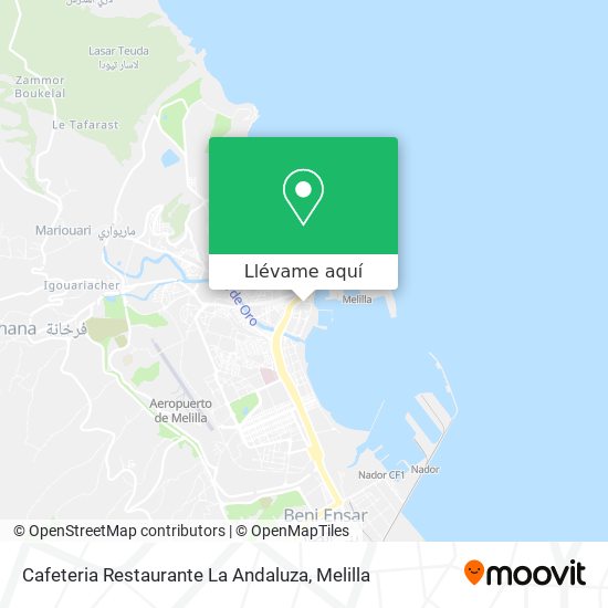 Mapa Cafeteria Restaurante La Andaluza