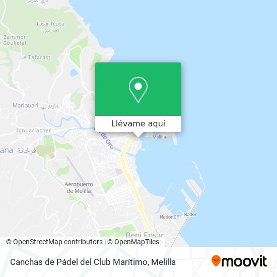 Mapa Canchas de Pádel del Club Marítimo