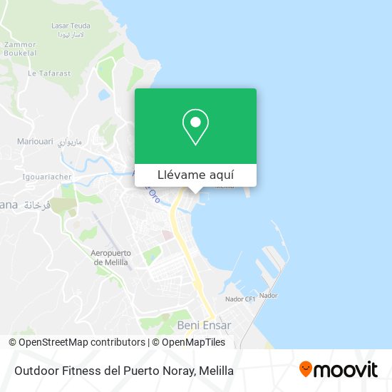 Mapa Outdoor Fitness del Puerto Noray