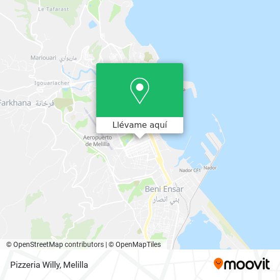 Mapa Pizzeria Willy