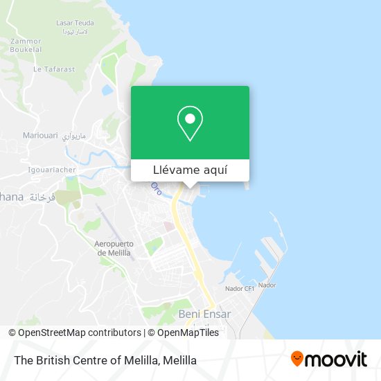 Mapa The British Centre of Melilla