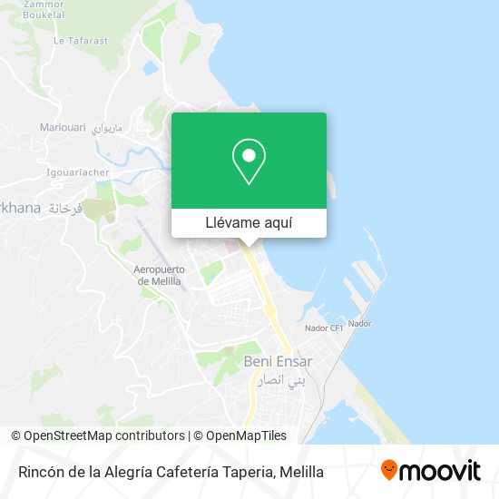 Mapa Rincón de la Alegría Cafetería Taperia