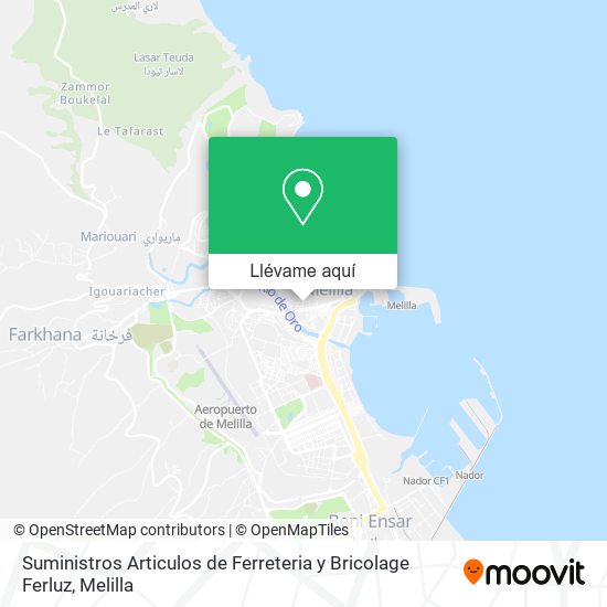 Mapa Suministros Articulos de Ferreteria y Bricolage Ferluz