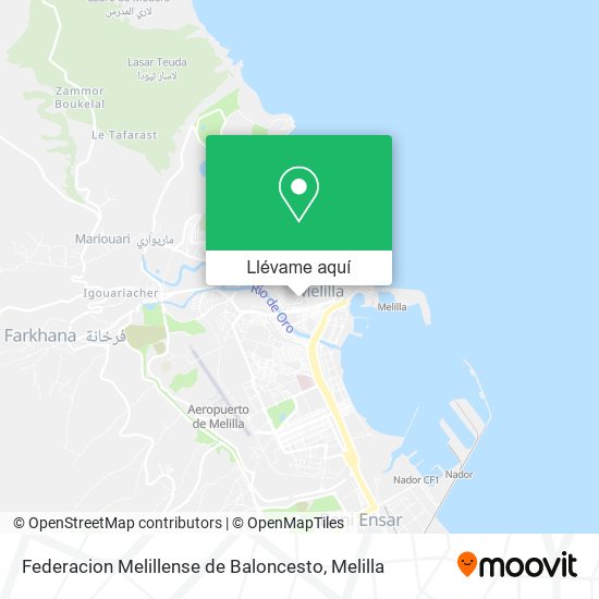 Mapa Federacion Melillense de Baloncesto