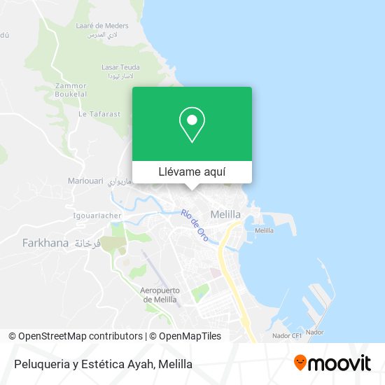 Mapa Peluqueria y Estética Ayah