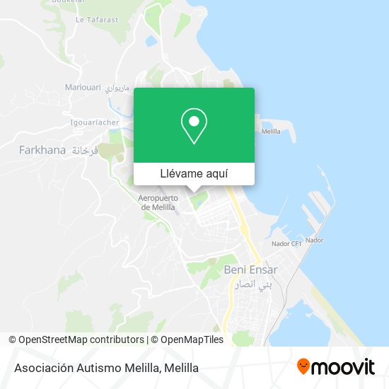 Mapa Asociación Autismo Melilla