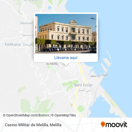 Mapa Casino Militar de Melilla