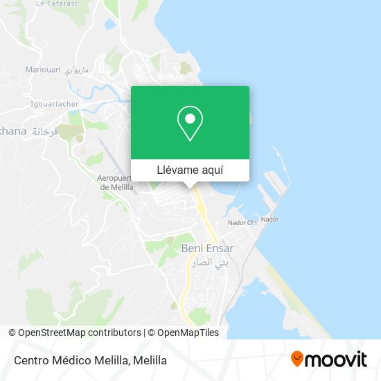Mapa Centro Médico Melilla