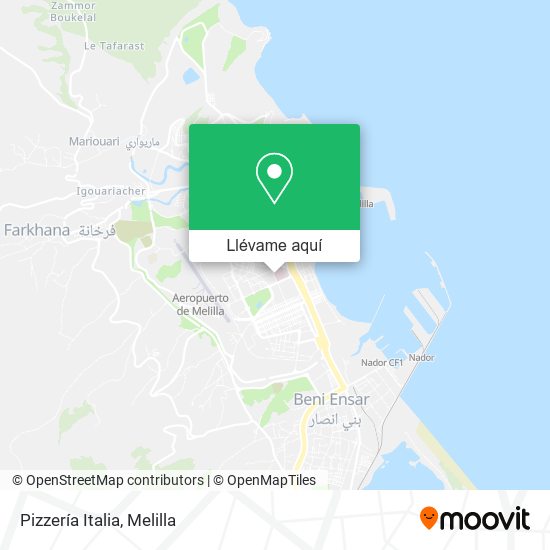 Mapa Pizzería Italia