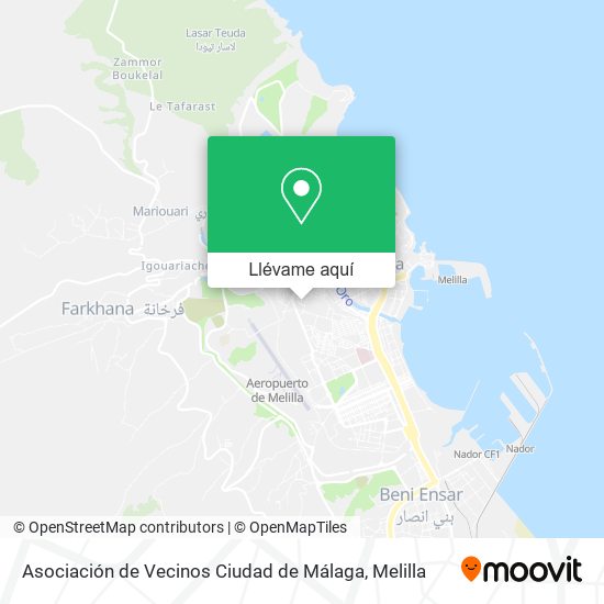 Mapa Asociación de Vecinos Ciudad de Málaga