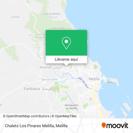 Mapa Chalets Los Pinares Melilla