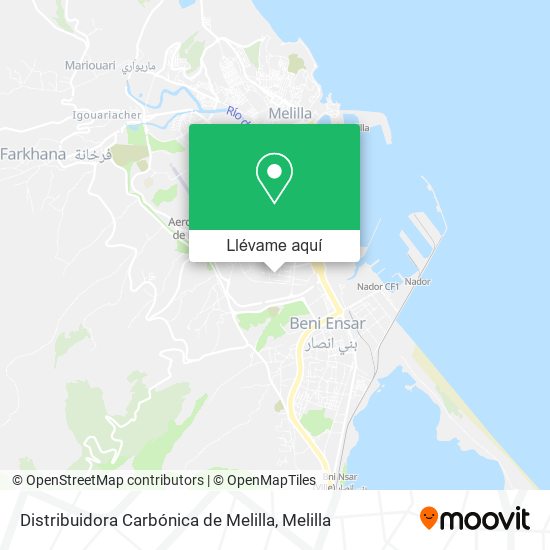 Mapa Distribuidora Carbónica de Melilla