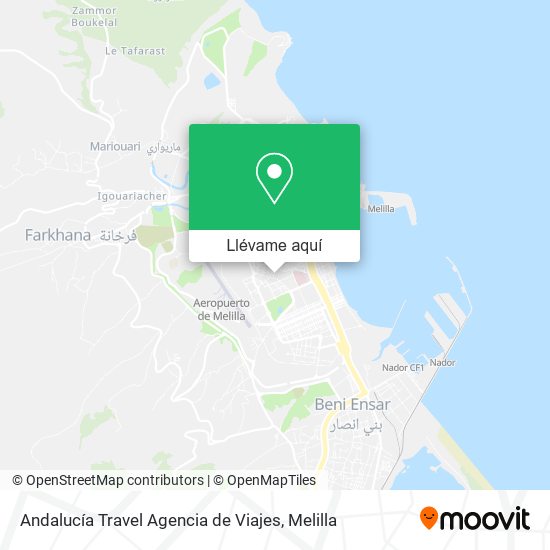 Mapa Andalucía Travel Agencia de Viajes