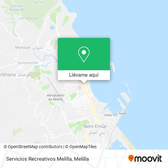 Mapa Servicios Recreativos Melilla