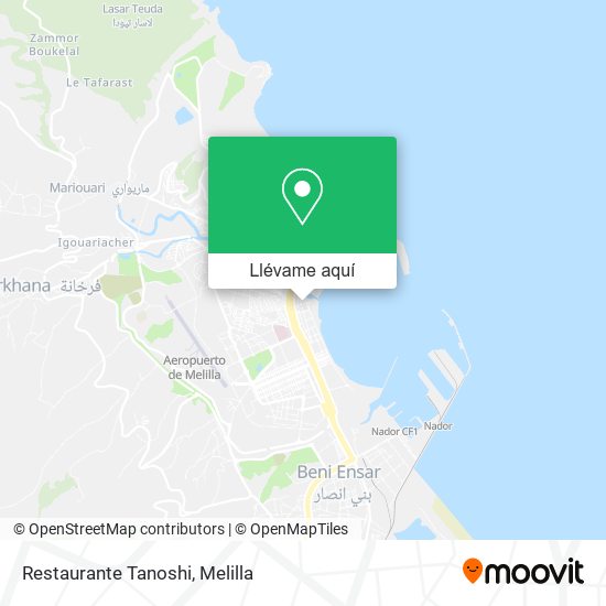 Mapa Restaurante Tanoshi