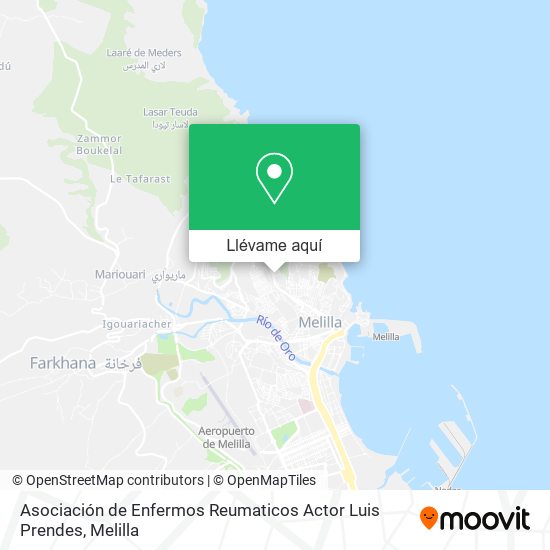 Mapa Asociación de Enfermos Reumaticos Actor Luis Prendes