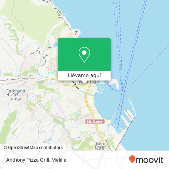 Mapa Anthony Pizza Grill