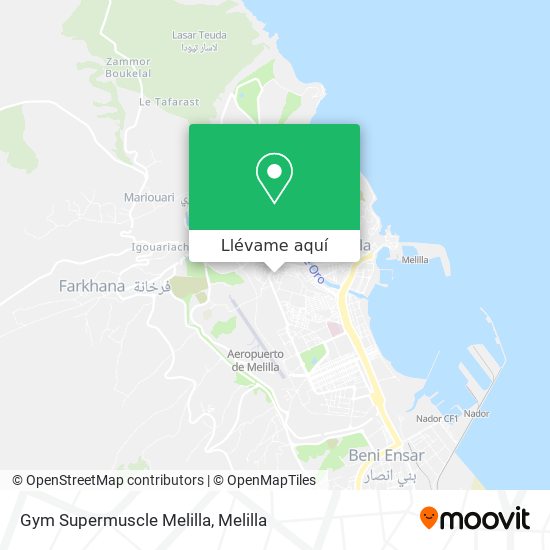 Mapa Gym Supermuscle Melilla