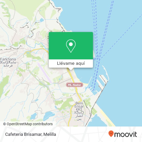 Mapa Cafeteria Brisamar, Calle Marqués Montemar, 48 52006 Melilla