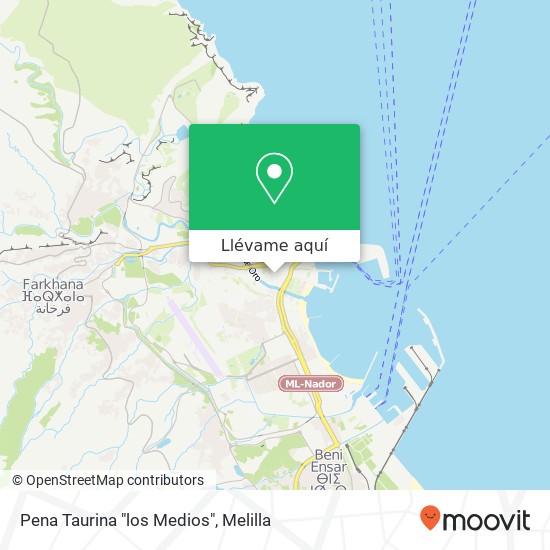 Mapa Pena Taurina "los Medios", Calle General Millán Astray 52004 Melilla