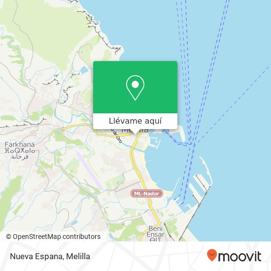 Mapa Nueva Espana, Calle Villegas, 16 52004 Melilla